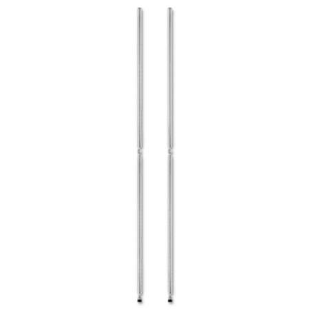Alera Stackable Posts For Wire Shelving, 36" High, Silver, 4/Pack (SW59PO36SR)