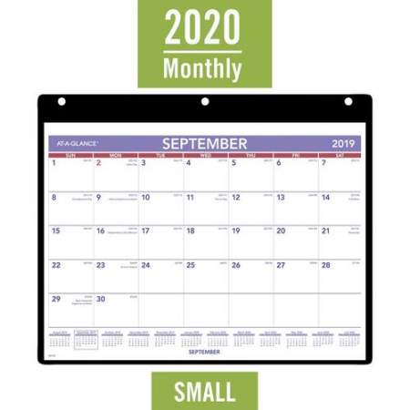 AT-A-GLANCE Academic Monthly Desk/Wall Calendar with Poly Holder (SK700)