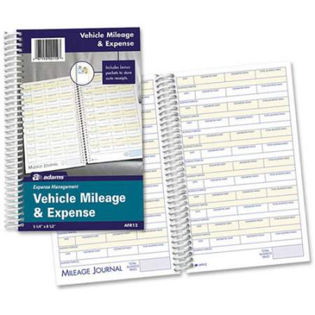 Adams Vehicle Mileage/Expense Journal Pocket (AFR12)