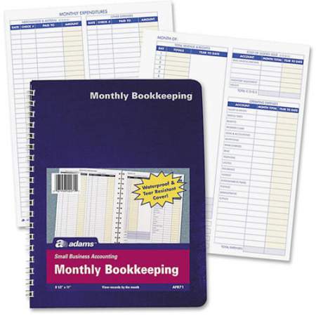Adams Monthly Bookkeeping Record Book (AFR71)