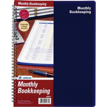 Adams Monthly Bookkeeping Record Book (AFR71)