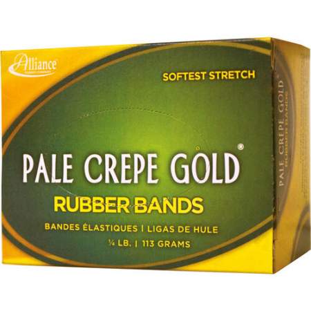 Alliance 21409 Pale Crepe Gold Rubber Bands - Size #117B