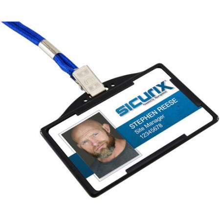SICURIX Horizontal Black Frame ID Card Holder (68310)