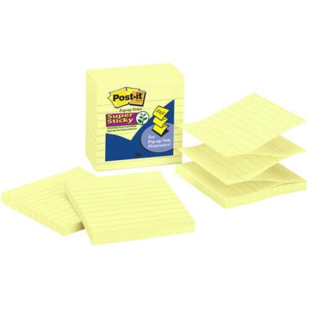 Post-it Super Sticky Lined Pop-up Notes (MMM R440YWSS)