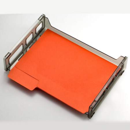 OIC Officemate Stacking Tray, Letter Size, Smoke, 1 Tray (21001)