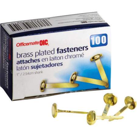 OIC Brass Plated Round Head Fasteners (99814)