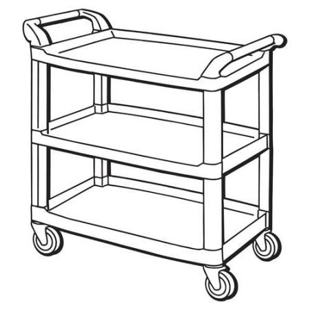 Rubbermaid Commercial 3-Shelf Mobile Utility Cart (409100 GRAY)