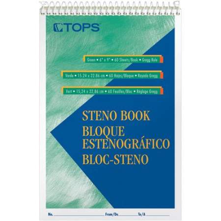 TOPS Green Tint Steno Books (8001)