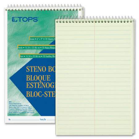 TOPS Green Tint Steno Books (8011)
