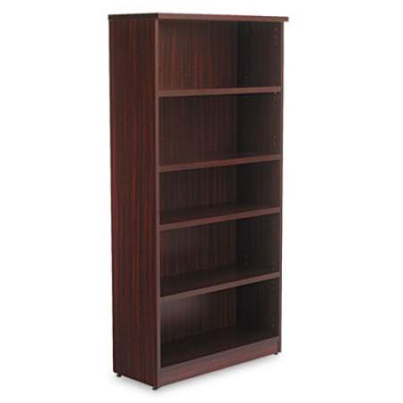 Alera Valencia Series Bookcase, Five-Shelf, 31 3/4w x 14d x 64 3/4h, Mahogany (VA636632MY)