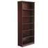 Alera Valencia Series Bookcase, Six-Shelf, 31 3/4w x 14d x 80 1/4h, Mahogany (VA638232MY)