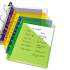 Avery Small Binder Pockets, Standard, 7-Hole Punched, Assorted, 5 1/2 x 9 1/4, 5/Pack (75307)