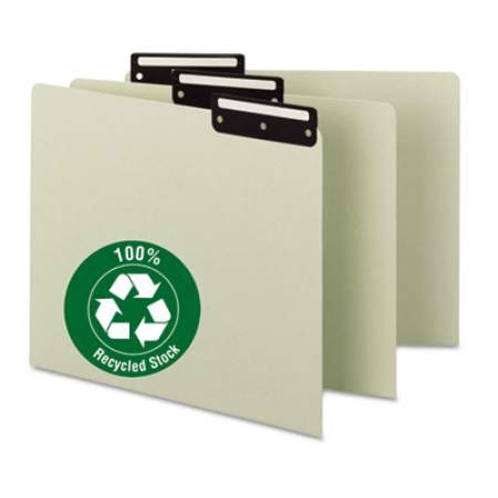 Smead Recycled Blank Top Tab File Guides, 1/3-Cut Top Tab, Blank, 8.5 x 11, Green, 50/Box (50534)