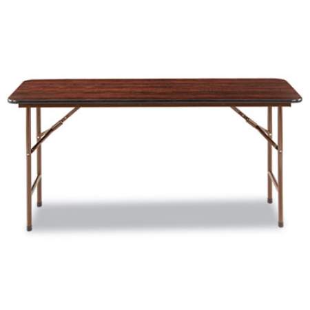 Alera Wood Folding Table, Rectangular, 59.88w x 17.75d x 29.13h, Mahogany (FT726018MY)