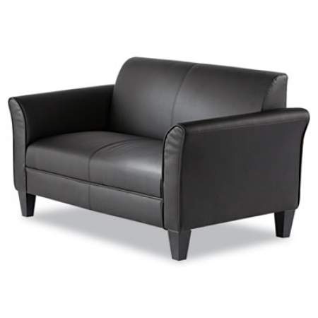 Alera Reception Lounge Furniture, Loveseat, 55.5w x 31.5d x 32h, Black (RL22LS10B)