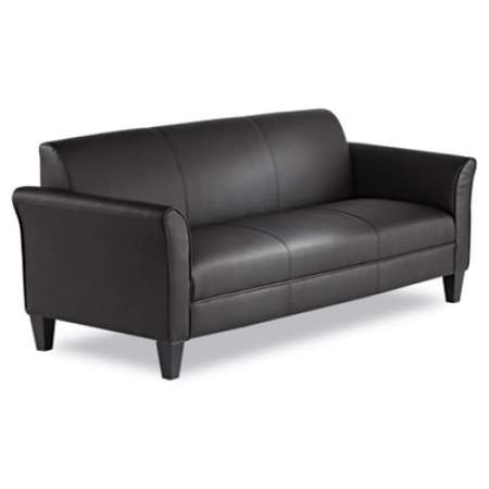 Alera Reception Lounge Furniture, 3-Cushion Sofa, 77 x 31.5 x 32, Black (RL21LS10B)