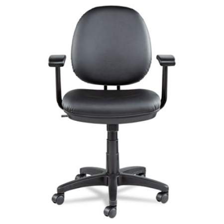 Alera Interval Series Swivel/Tilt Task Chair, Bonded Leather Seat/Back, Up to 275 lb, 18.11" to 23.22" Seat Height, Black (IN4819)