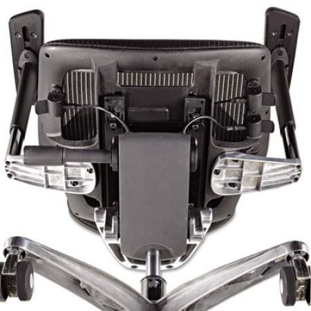Alera K8 Series Ergonomic Multifunction Mesh Chair, Supports 275 lb, 18.9" to 21.85" Seat, Black Seat/Back, Aluminum Base (KE4218)