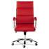 Alera Neratoli High-Back Slim Profile Chair, Faux Leather, Up to 275 lb, 17.32" to 21.25" Seat Height, Red Seat/Back, Chrome (NR4139)