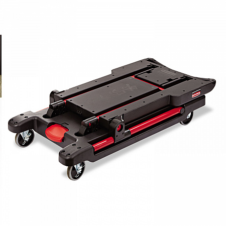 Convertible Utility Cart, Plastic, 2 Shelves, 400 lb Capacity, 23.88