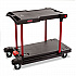 Convertible Utility Cart, Plastic, 2 Shelves, 400 lb Capacity, 23.88