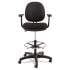Alera Interval Series Swivel Task Stool, Supports Up to 275 lb, 23.93" to 34.53" Seat Height, Black Fabric (IN4611)