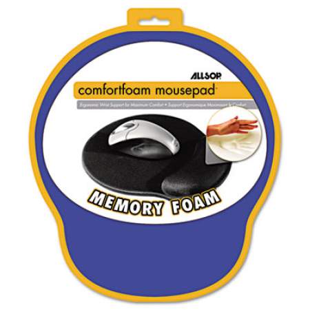 Allsop MousePad Pro Memory Foam Mouse Pad with Wrist Rest, 9 x 10 x 1, Blue (30206)