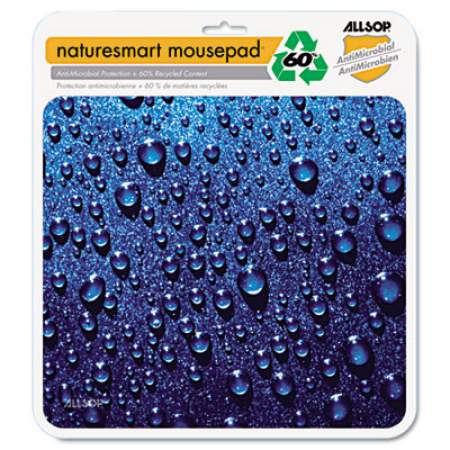 Allsop Naturesmart Mouse Pad, Raindrops Design, 8 1/2 x 8 x 1/10 (30182)