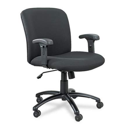 Safco Uber Big/Tall Series Mid Back Chair, Fabric, Supports Up to 500 lb, 18.5" to 22.5" Seat Height, Black (3491BL)