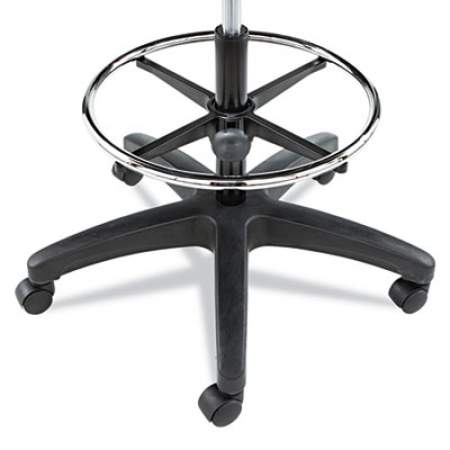 Alera Interval Series Swivel Task Stool, Supports Up to 275 lb, 23.93" to 34.53" Seat Height, Black Faux Leather (IN4616)