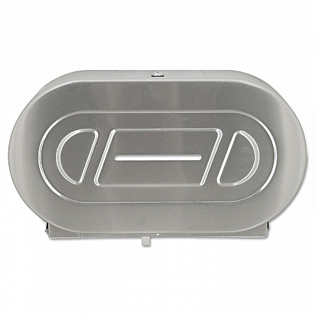 Stainless Steel Two-Roll Jumbo Toilet Tissue Dispenser, 20.81 x 5.31 x 11.38, Satin-Finish Stainless Steel (2892)