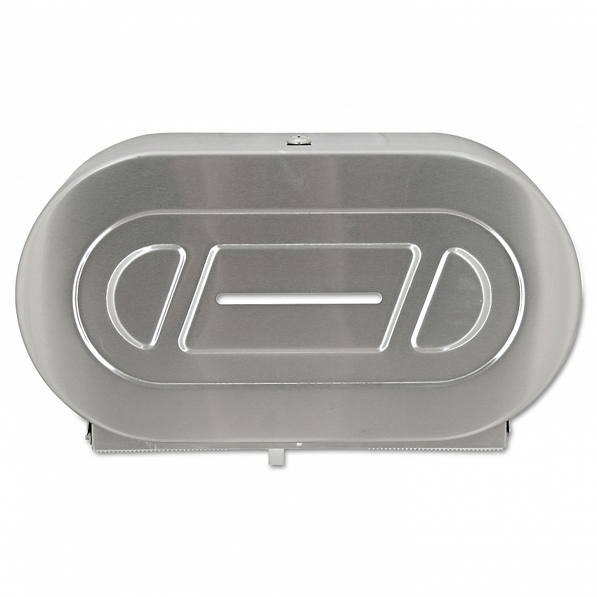 Stainless Steel Two-Roll Jumbo Toilet Tissue Dispenser, 20.81 x 5.31 x 11.38, Satin-Finish Stainless Steel (2892)
