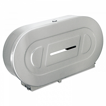 Stainless Steel Two-Roll Jumbo Toilet Tissue Dispenser, 20.81 x 5.31 x 11.38, Satin-Finish Stainless Steel (2892)