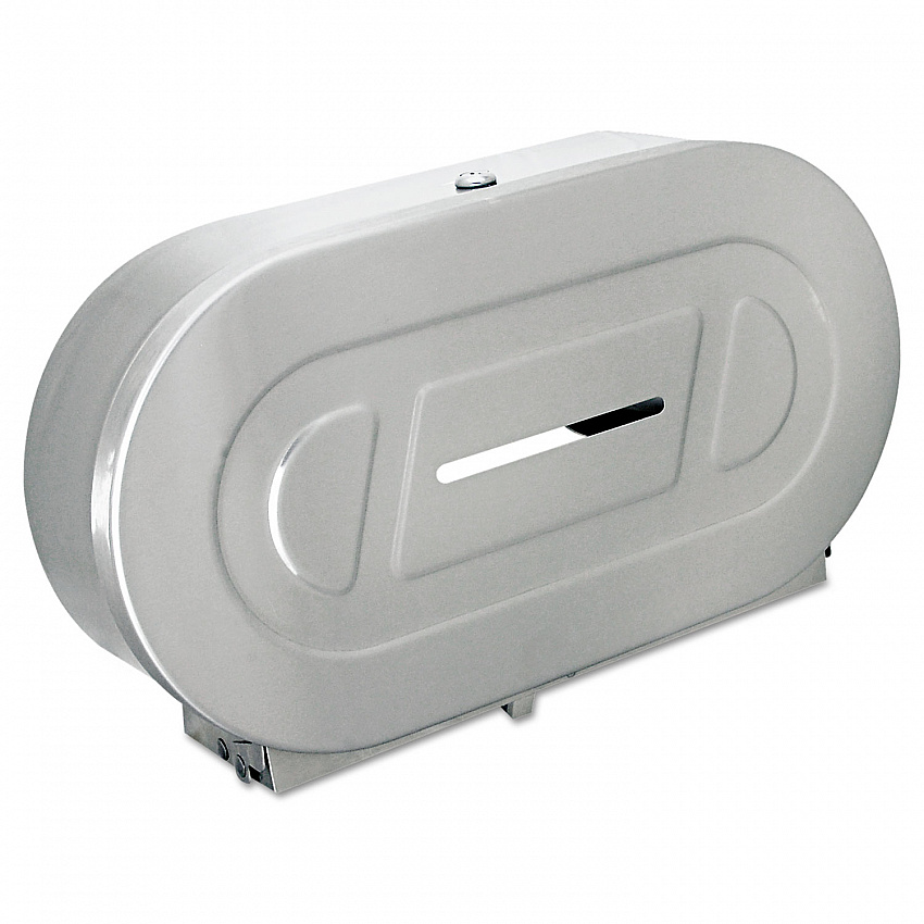Stainless Steel Two-Roll Jumbo Toilet Tissue Dispenser, 20.81 x 5.31 x 11.38, Satin-Finish Stainless Steel (2892)