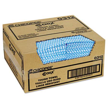Chix Tough Towels, 13 1/4 x 24, Blue/White, 150/Carton (0312)