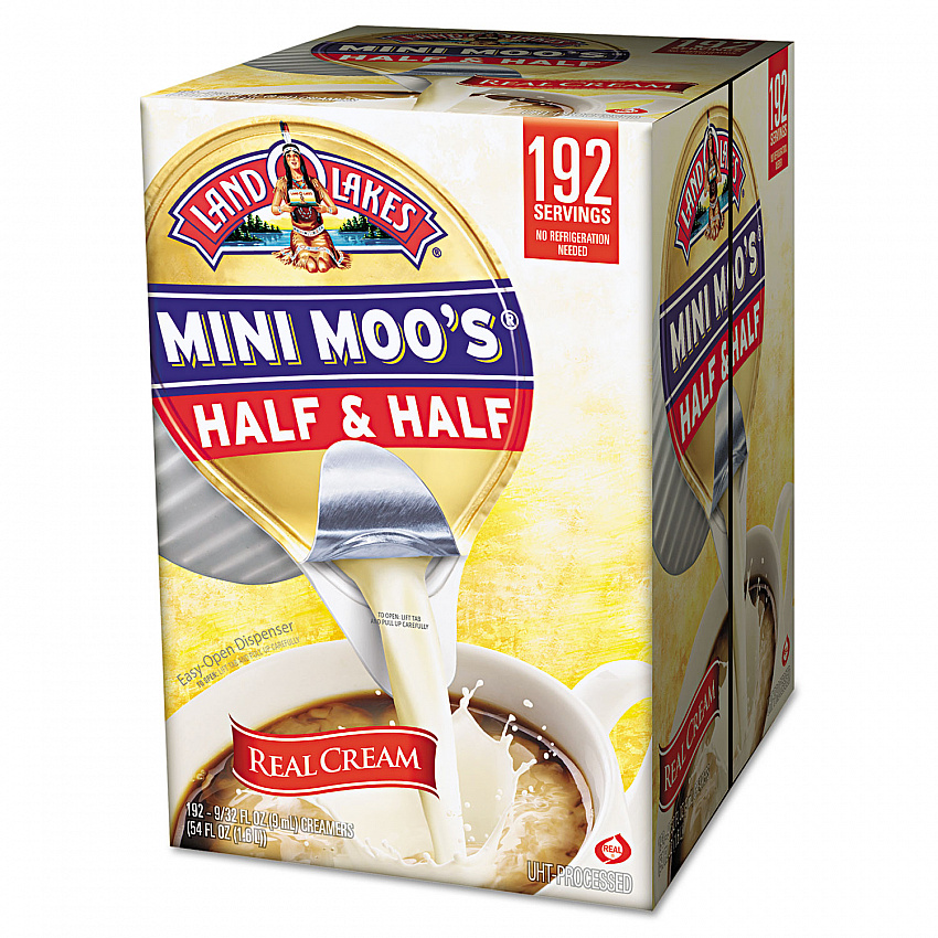 Mini Moo's Half and Half, 0.3 oz Mini Cups, 192/Carton (827976)