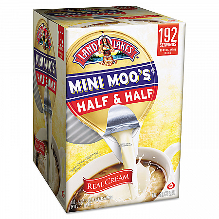 Mini Moo's Half and Half, 0.3 oz Mini Cups, 192/Carton (827976)