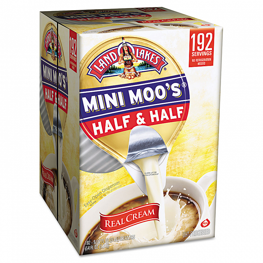 Mini Moo's Half and Half, 0.3 oz Mini Cups, 192/Carton (827976)