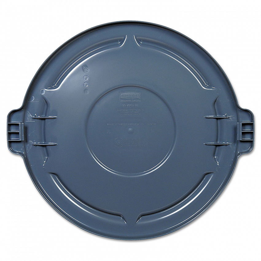 BRUTE Self-Draining Flat Top Lids, 24.5" Diameter x 1.5h, Gray (264560GY)