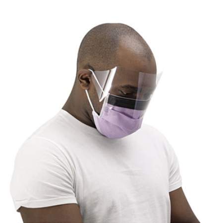 Medline Prohibit Face Mask w/Eyeshield, Polypropylene/Cellulose, Purple, 25/Box (NON27410EL)