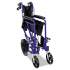 Medline Excel Deluxe Aluminum Transport Wheelchair, 19w x 16d, 300 lb Capacity (MDS808210ABE)