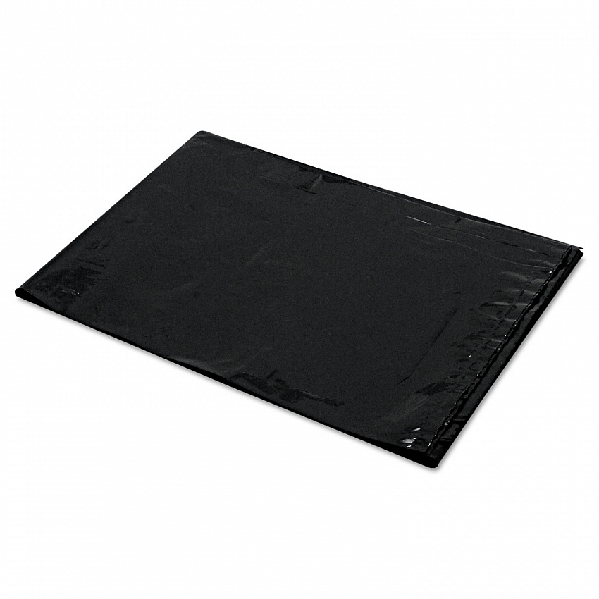 Low-Density Can Liners, 60 gal, 1.6 mil, 22" x 58", Black, Flat Pack, 100/Carton (ML3858X)