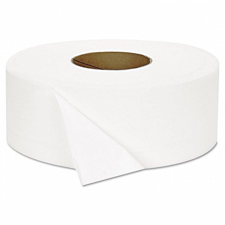 JRT Jumbo Bath Tissue, Septic Safe, 2-Ply, 3.3" x 1,000 ft, White, 12 Rolls/Carton (JRT1000)