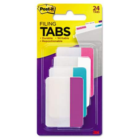 Post-it Tabs Tabs, 1/5-Cut Tabs, Assorted Pastels, 2" Wide, 24/Pack (686PWAV)