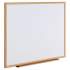 Universal Dry Erase Board, Melamine, 48 x 36, Oak Frame (43618)
