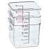 Rubbermaid Commercial SpaceSaver Square Containers, 2 qt, 8.8 x 8.75 x 2.7, Clear (6302CLE)