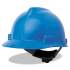 MSA V-Gard Hard Hats, Ratchet Suspension, Size 6 1/2 - 8, Blue (475359)