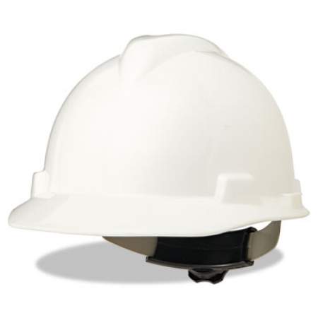 MSA V-Gard Hard Hats w/Ratchet Suspension, Large Size 7 1/2 - 8 1/2, White (477482)