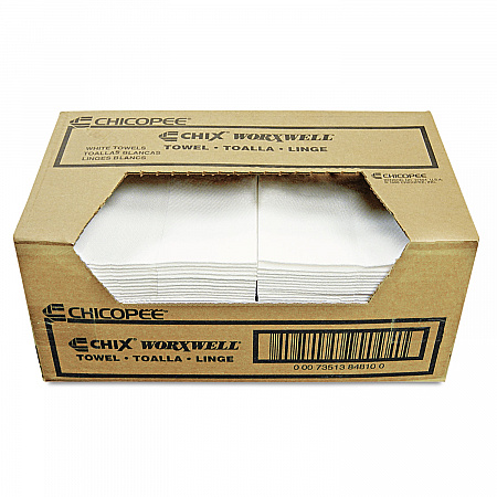 Durawipe Shop Towels, 13 x 15, Z Fold, White, 100/Carton (8481)