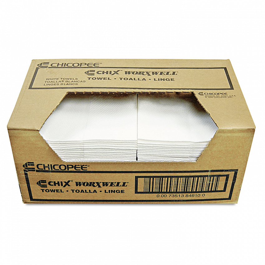 Durawipe Shop Towels, 13 x 15, Z Fold, White, 100/Carton (8481)